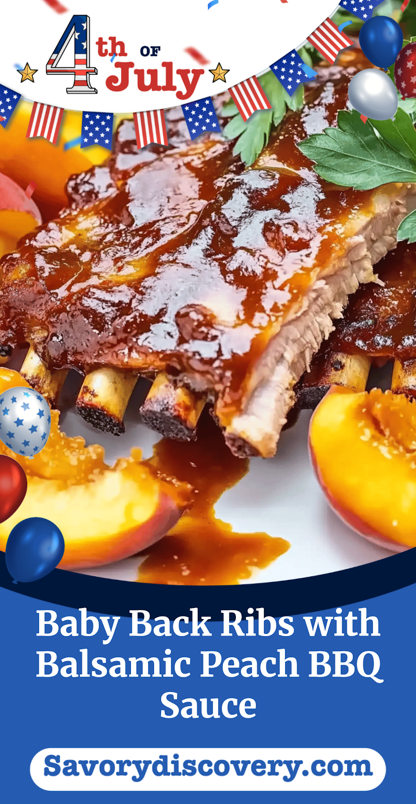 Baby Back Ribs with Balsamic Peach BBQ Sauce