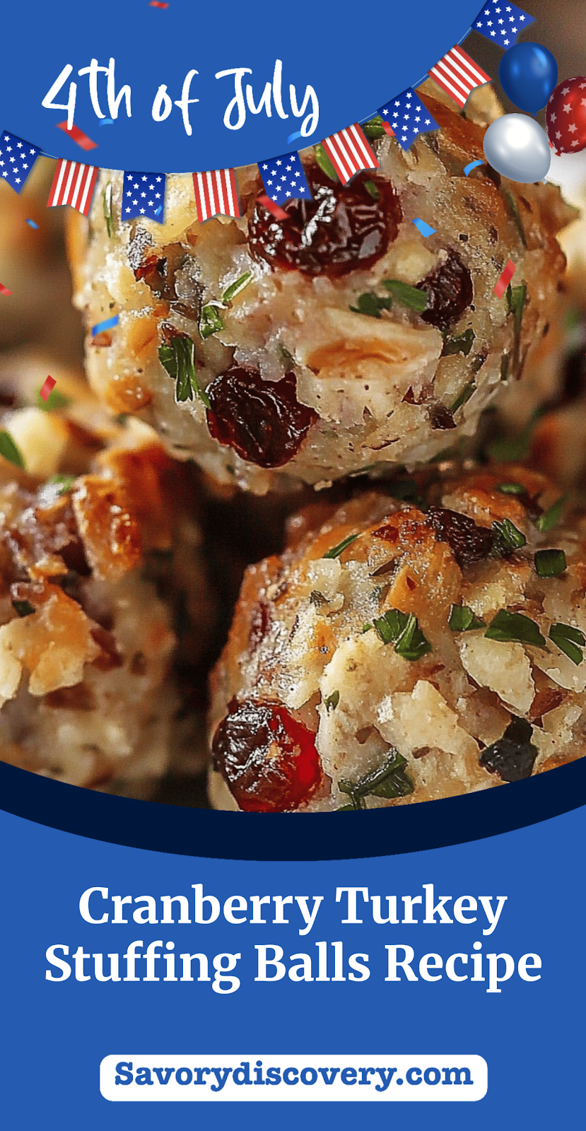 Cranberry Turkey Stuffing Balls Recipe