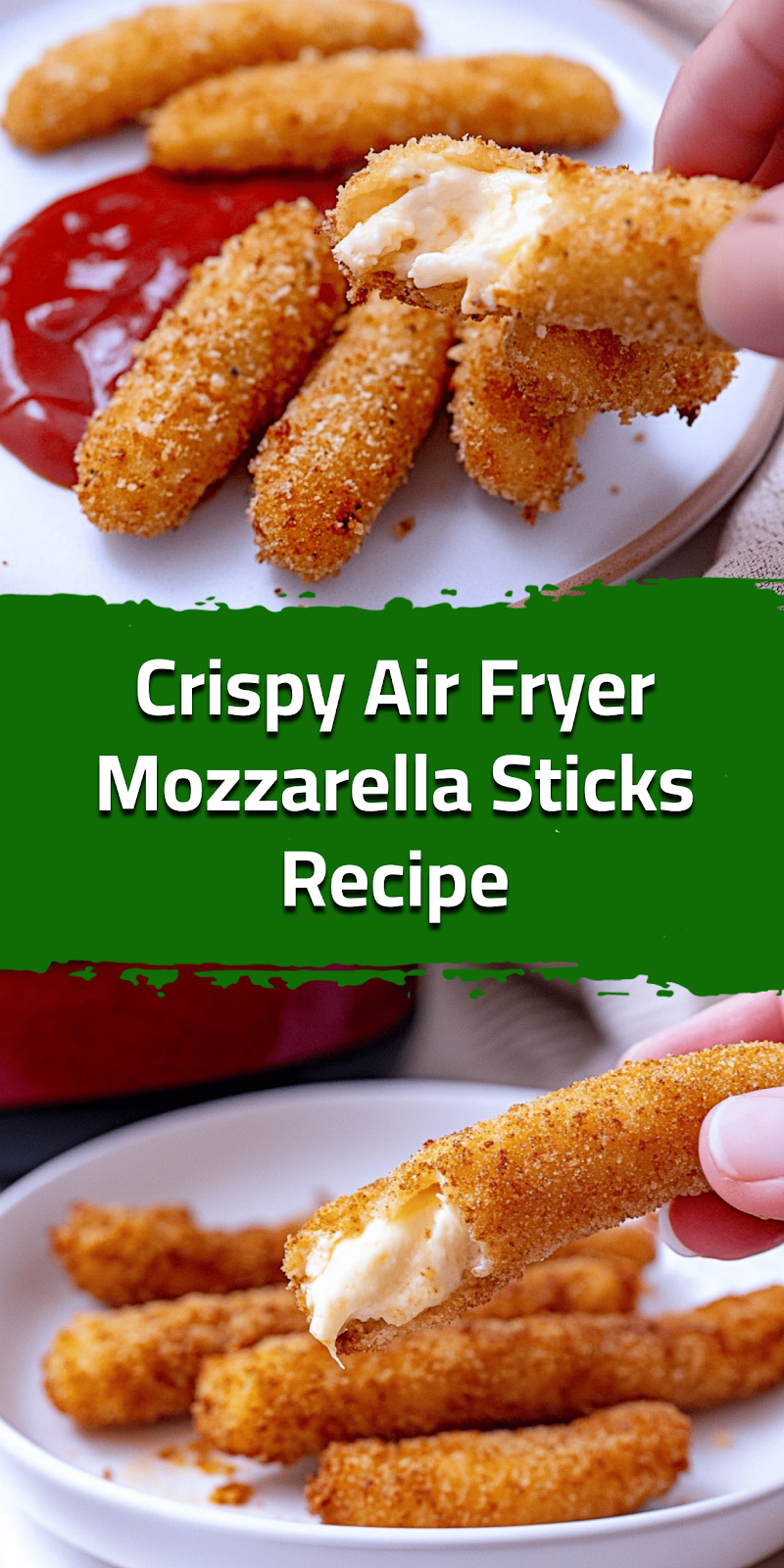 Crispy Air Fryer Mozzarella Sticks Recipe