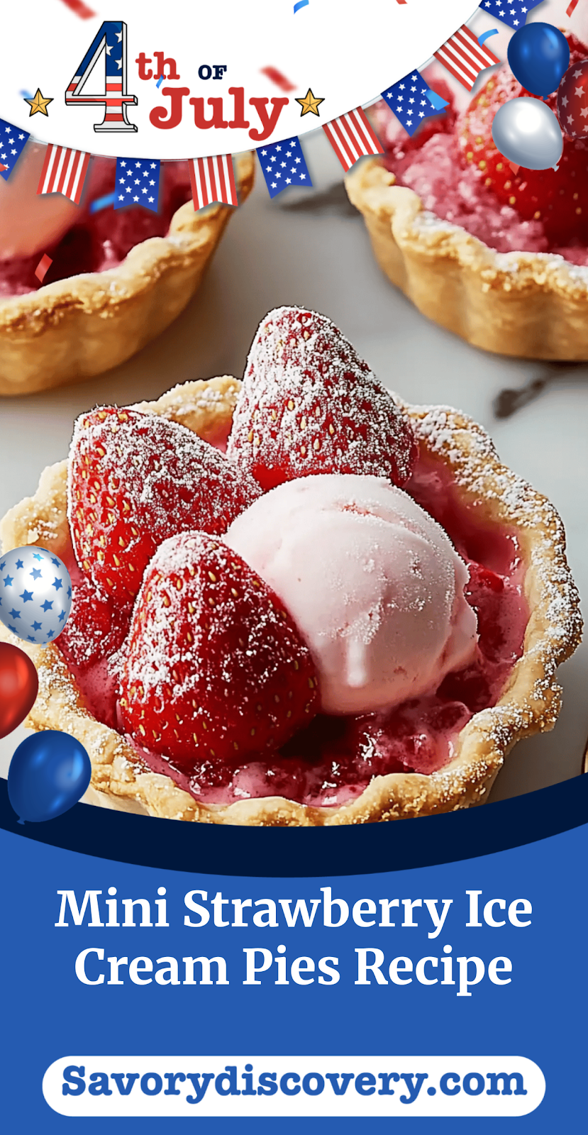 Mini Strawberry Ice Cream Pies Recipe