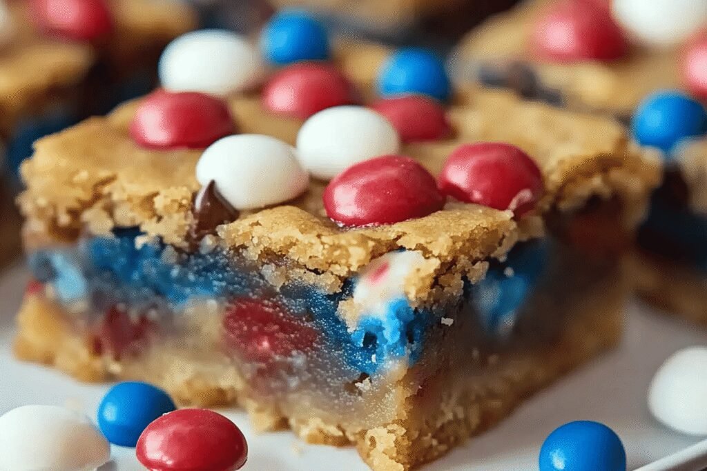 4th of July Cake Mix Cookie Bars Recipe