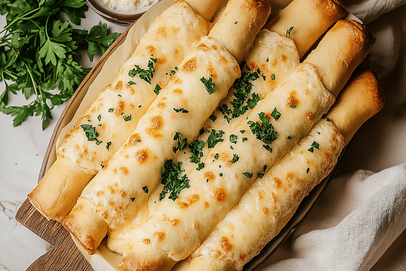 Quick Cheese Stuffed Breadsticks Recipe