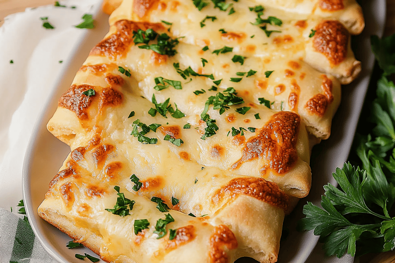 Quick Cheese Stuffed Breadsticks Recipe