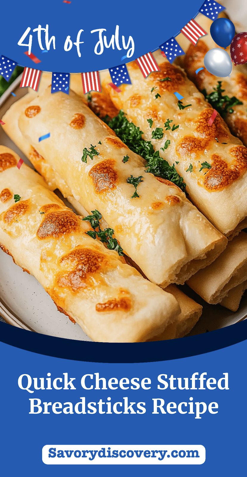 Quick Cheese Stuffed Breadsticks Recipe