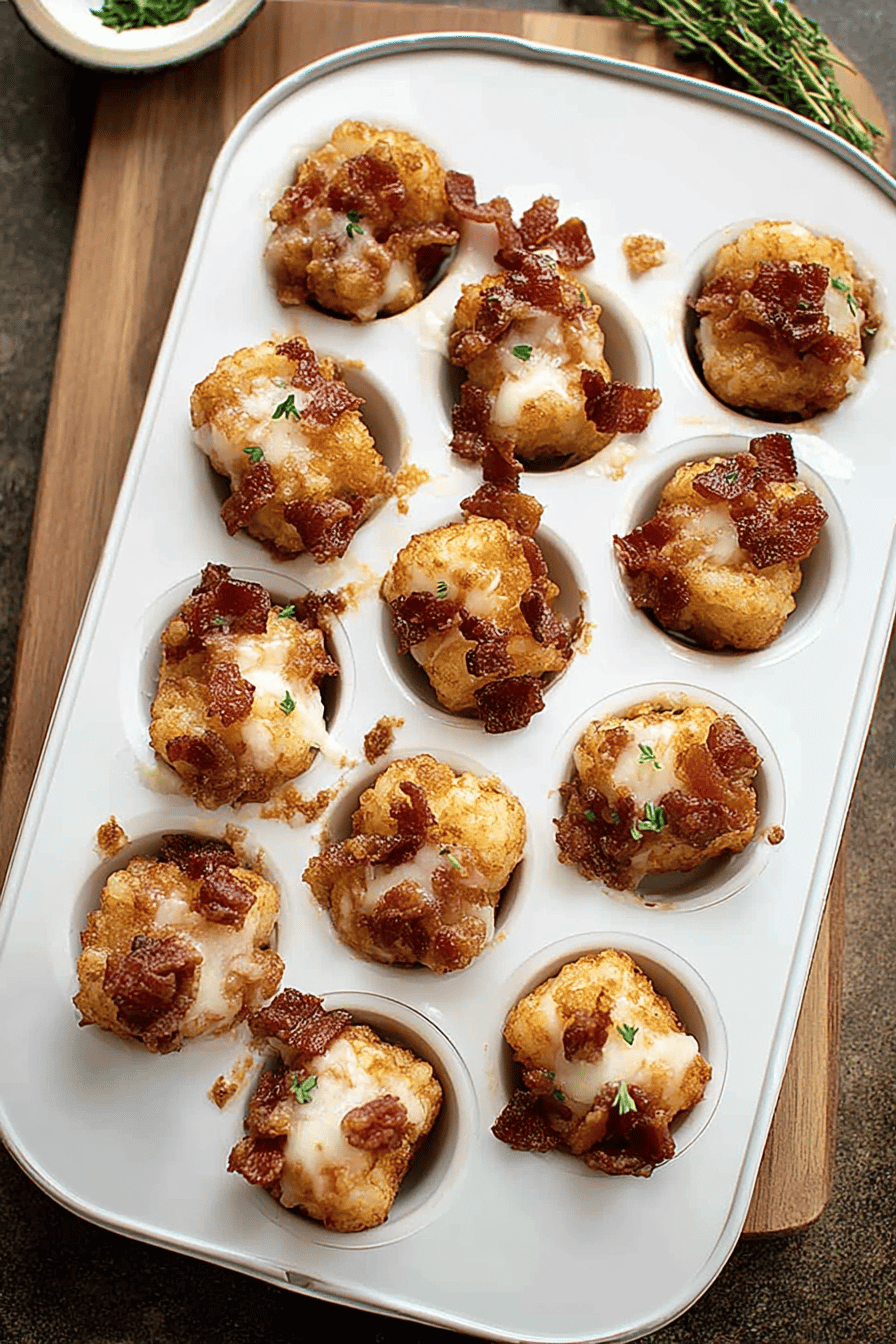 Bacon Cheddar Tater Tot Bites Delight