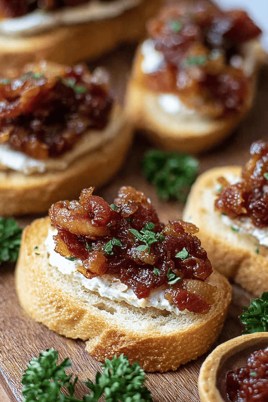 Bacon Jam Crostini Delight