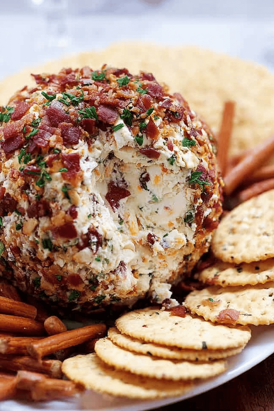 Bacon Ranch Cheddar Cheese Ball Delight