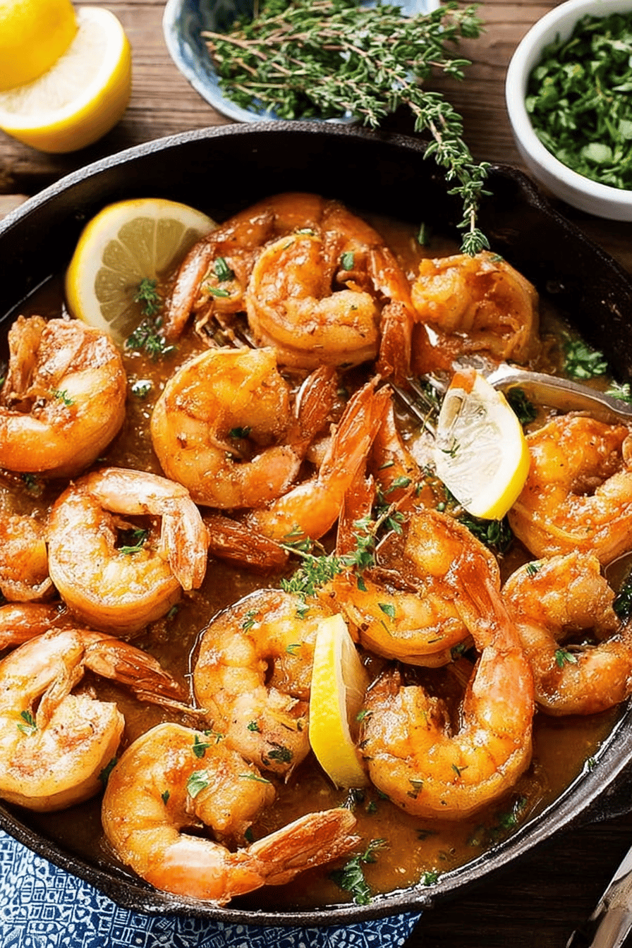 Buttery Cajun BBQ Shrimp New Orleans Style