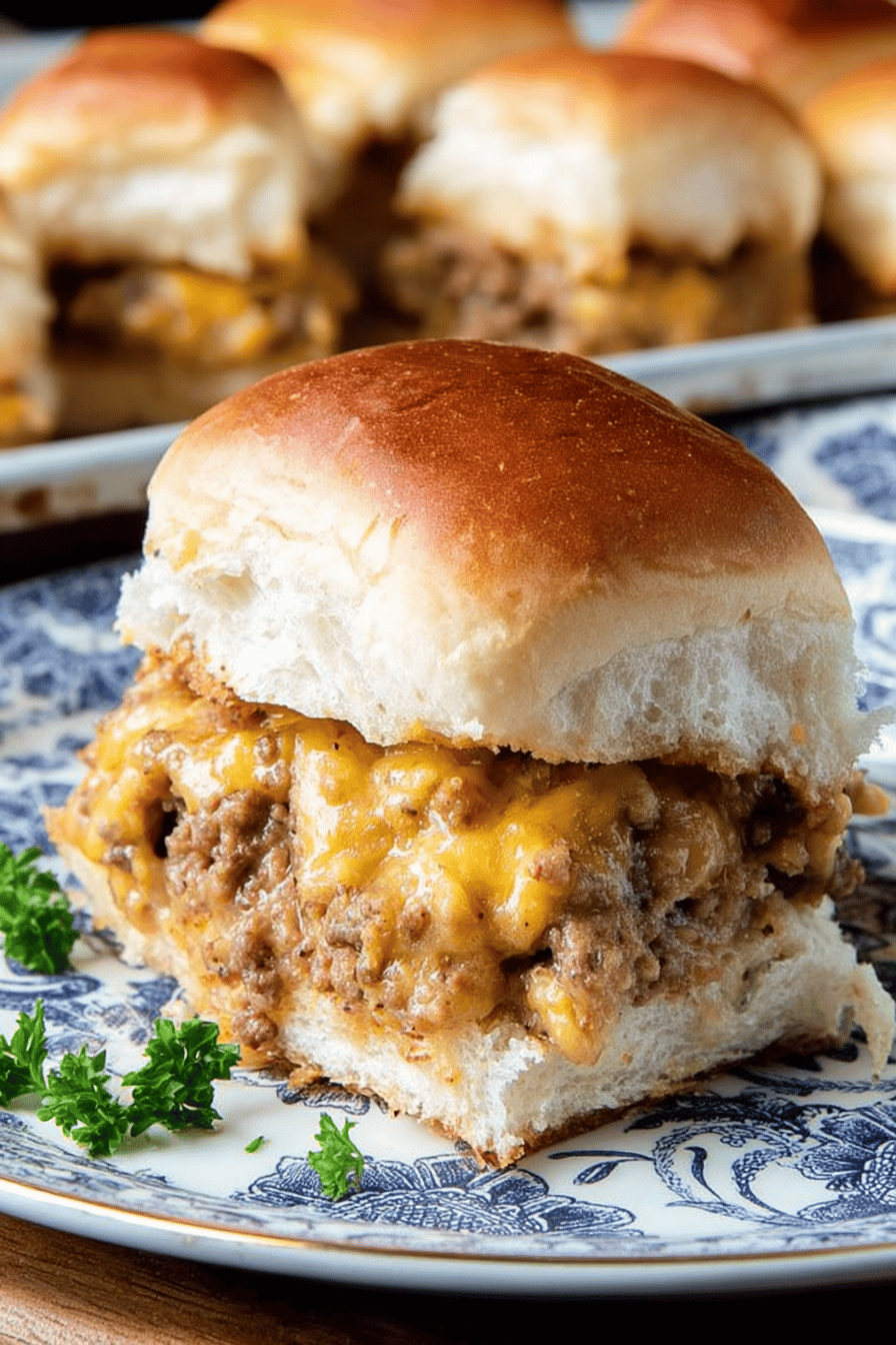 Cheesy Beef & Sausage Hanky Panky Sliders