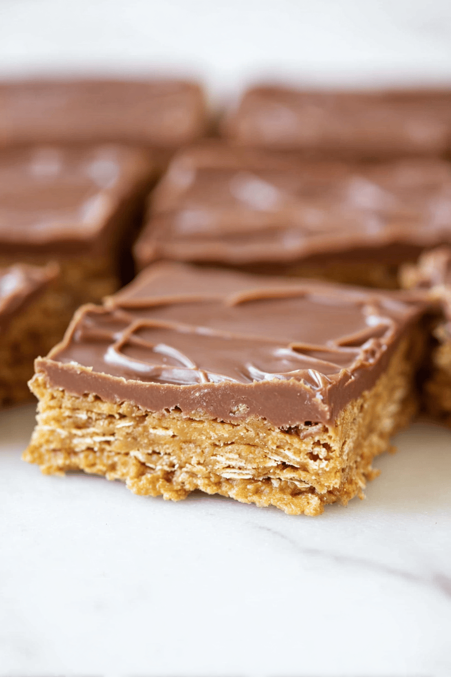 Chewy Peanut Butter Oatmeal Chocolate Bars