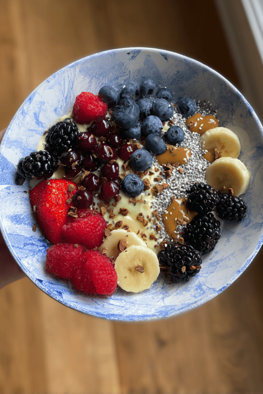 Chia Yogurt Breakfast Bowl with Fruit & Toppings