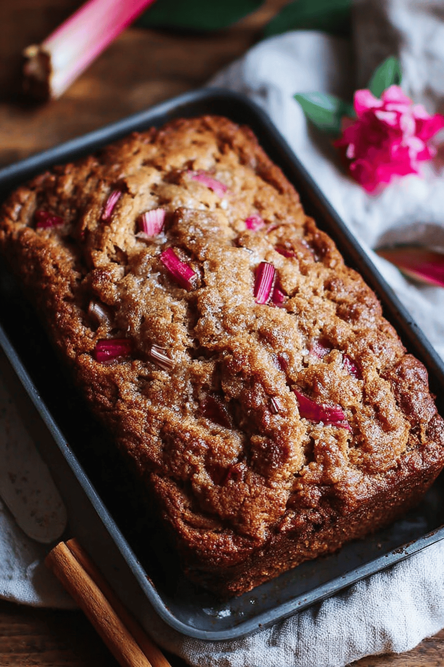 Cinnamon Rhubarb Loaf for Cozy Mornings