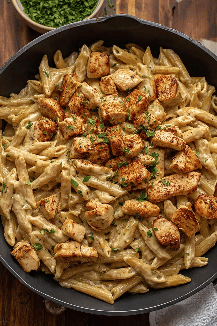 Creamy Cajun Ranch Chicken Pasta Dinner