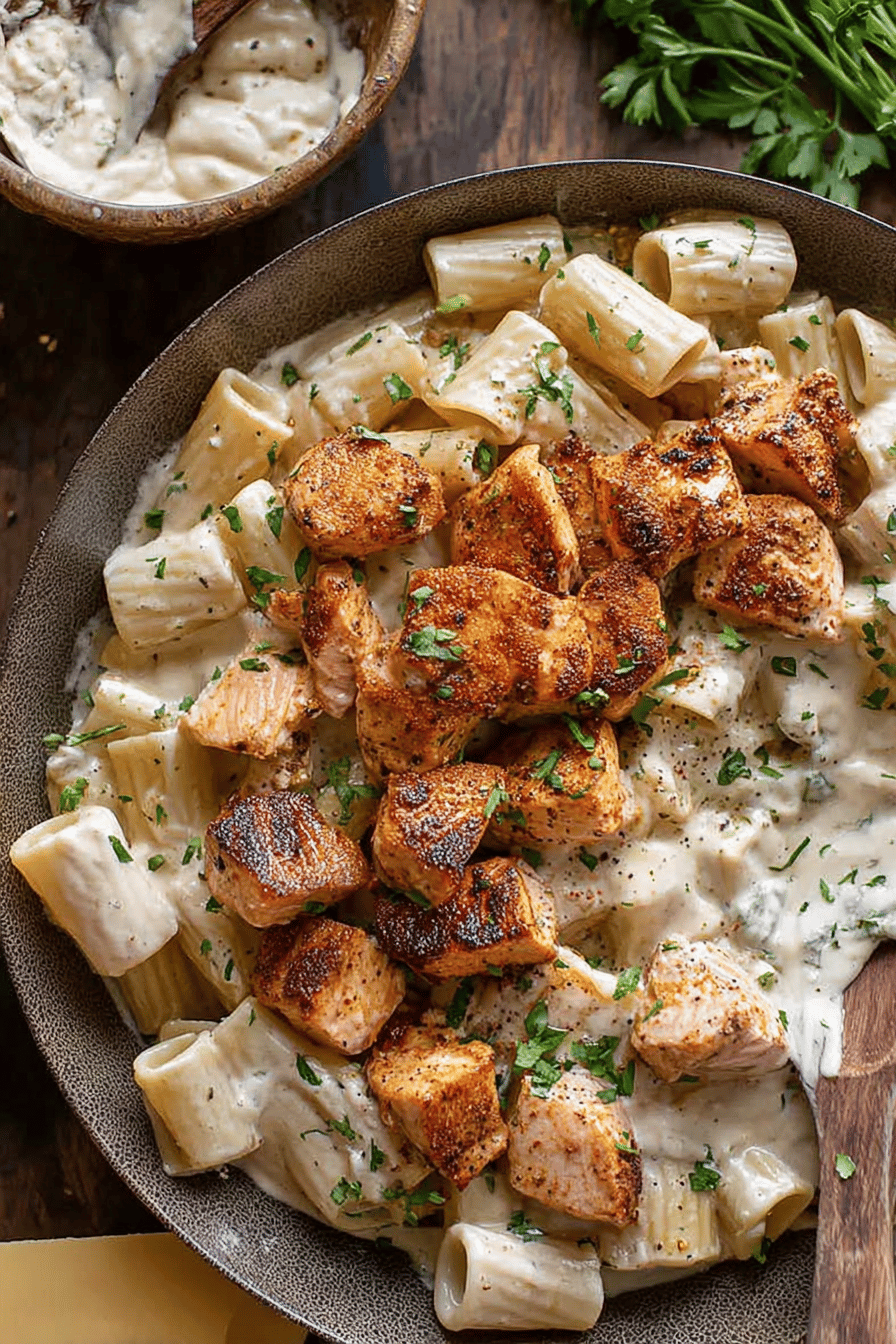 Creamy Cajun Salmon Rigatoni Delight