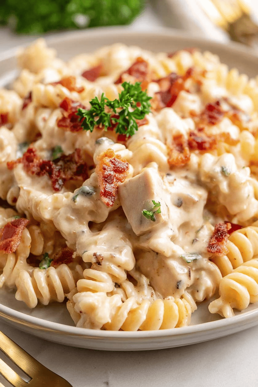 Creamy Chicken Bacon Ranch Pasta Delight