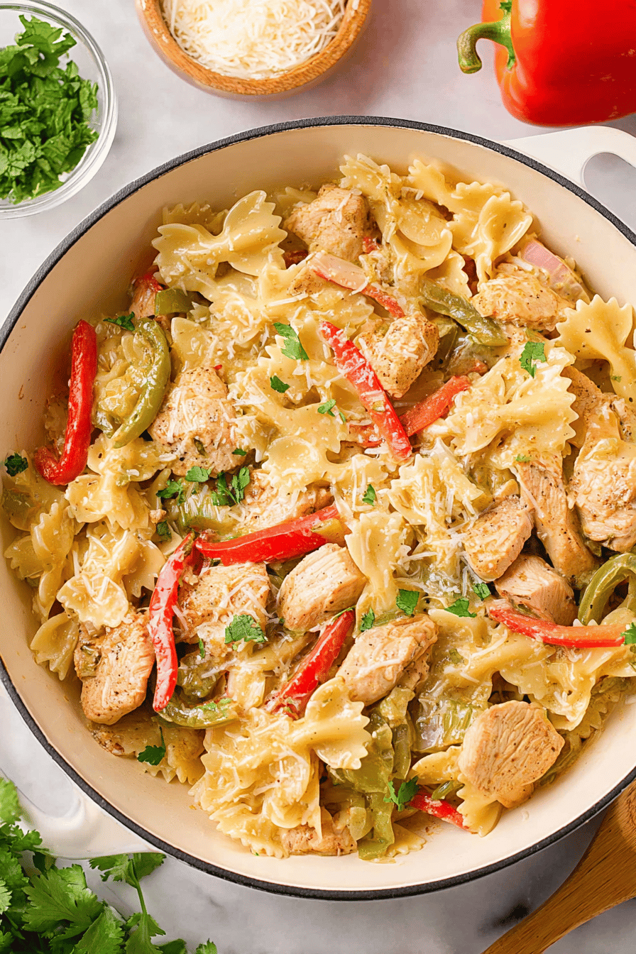 Creamy Chicken Fajita Pasta in 30 Minutes