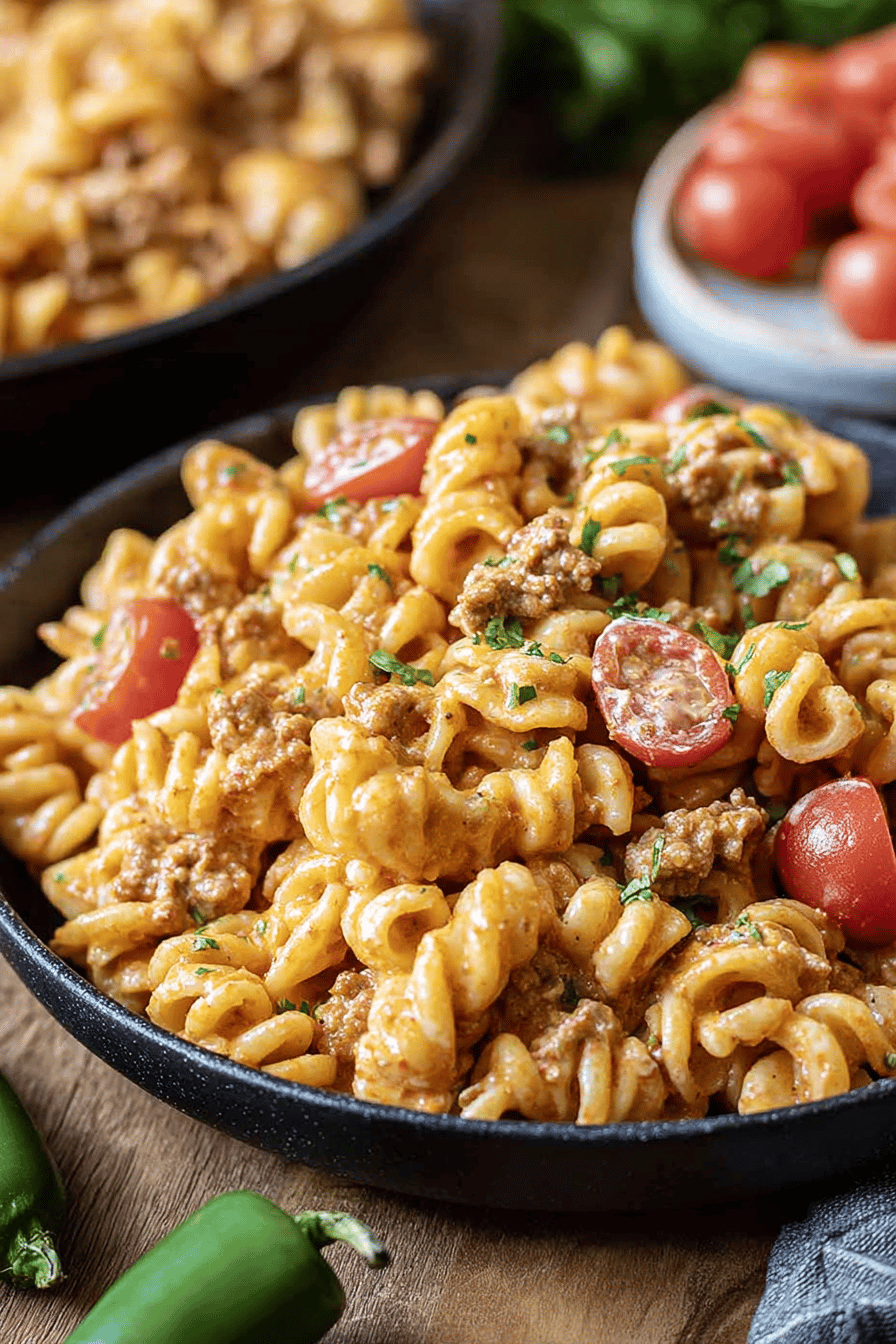Creamy Rotel Pasta Fiesta for Tex-Mex Nights