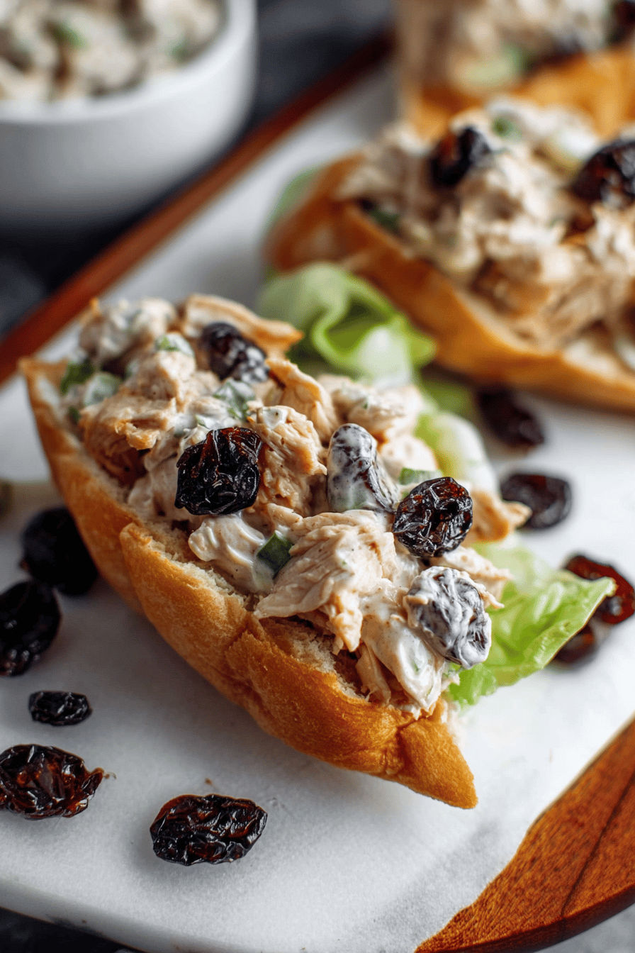 Creamy Tangy Chicken Salad with Dried Cherries