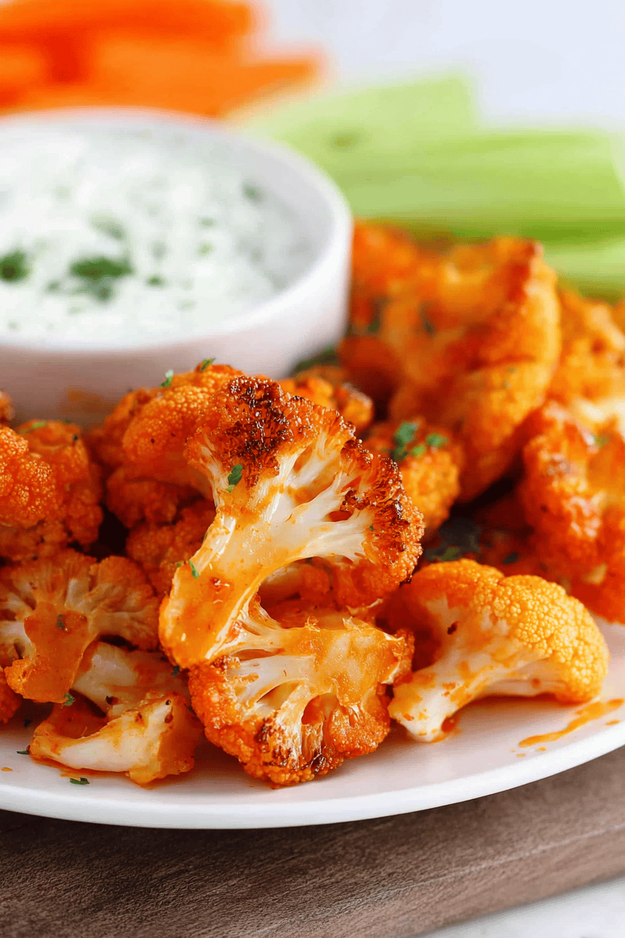 Crispy Baked Buffalo Cauliflower Bites