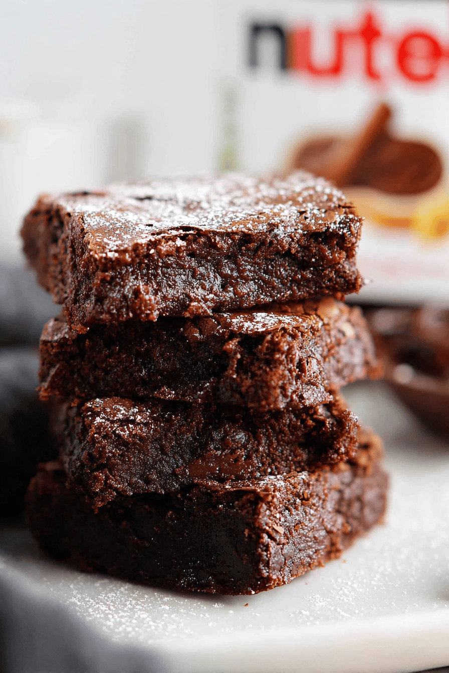 Easy 3-Ingredient Nutella Brownies
