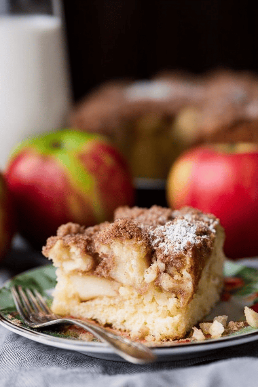 Easy Apple Coffee Cake with Cinnamon Topping