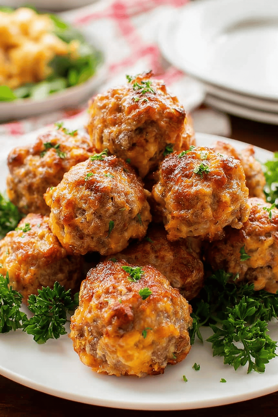 Easy Bisquick Sausage Ball Appetizers