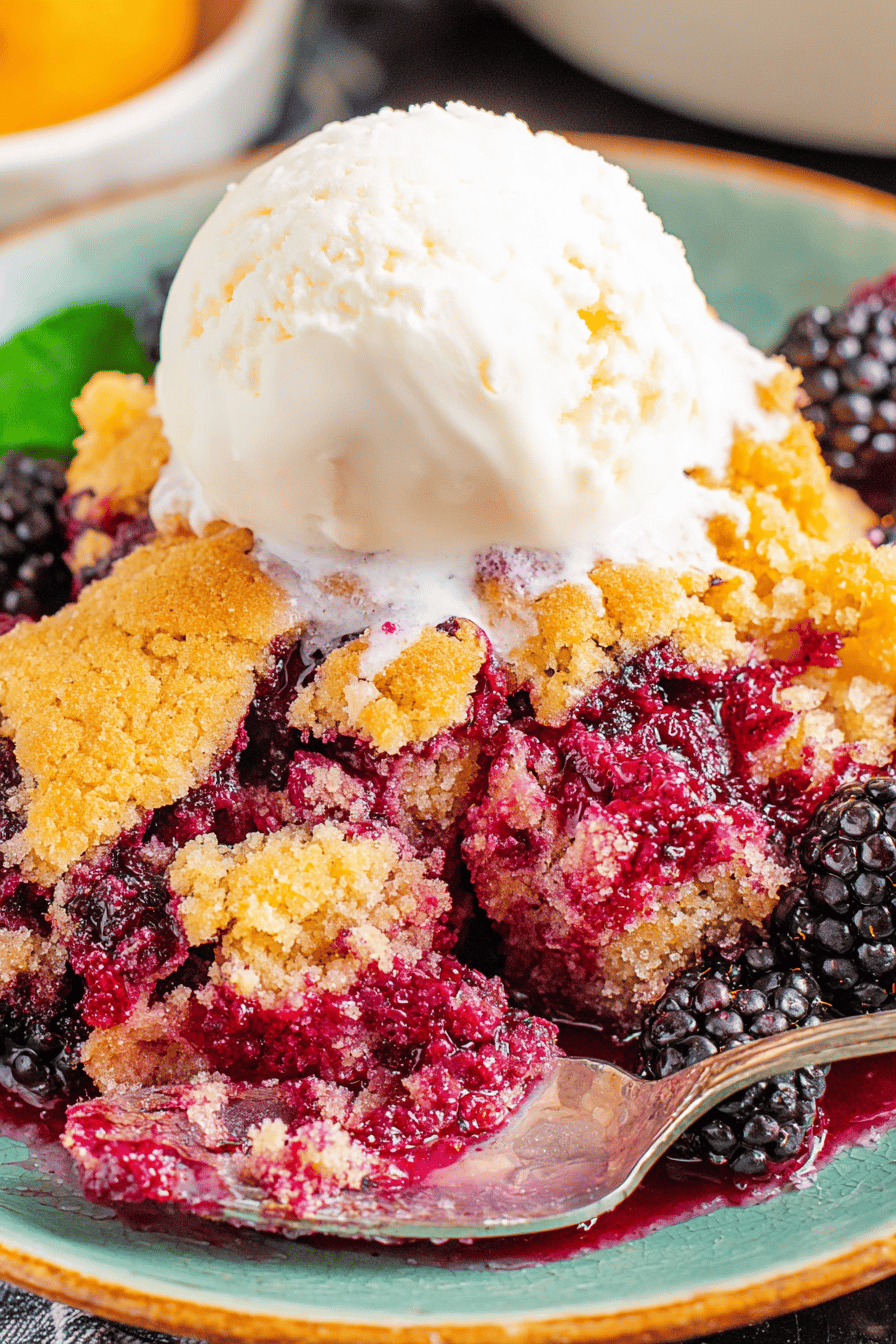 Easy Blackberry Cobbler with Simple Ingredients