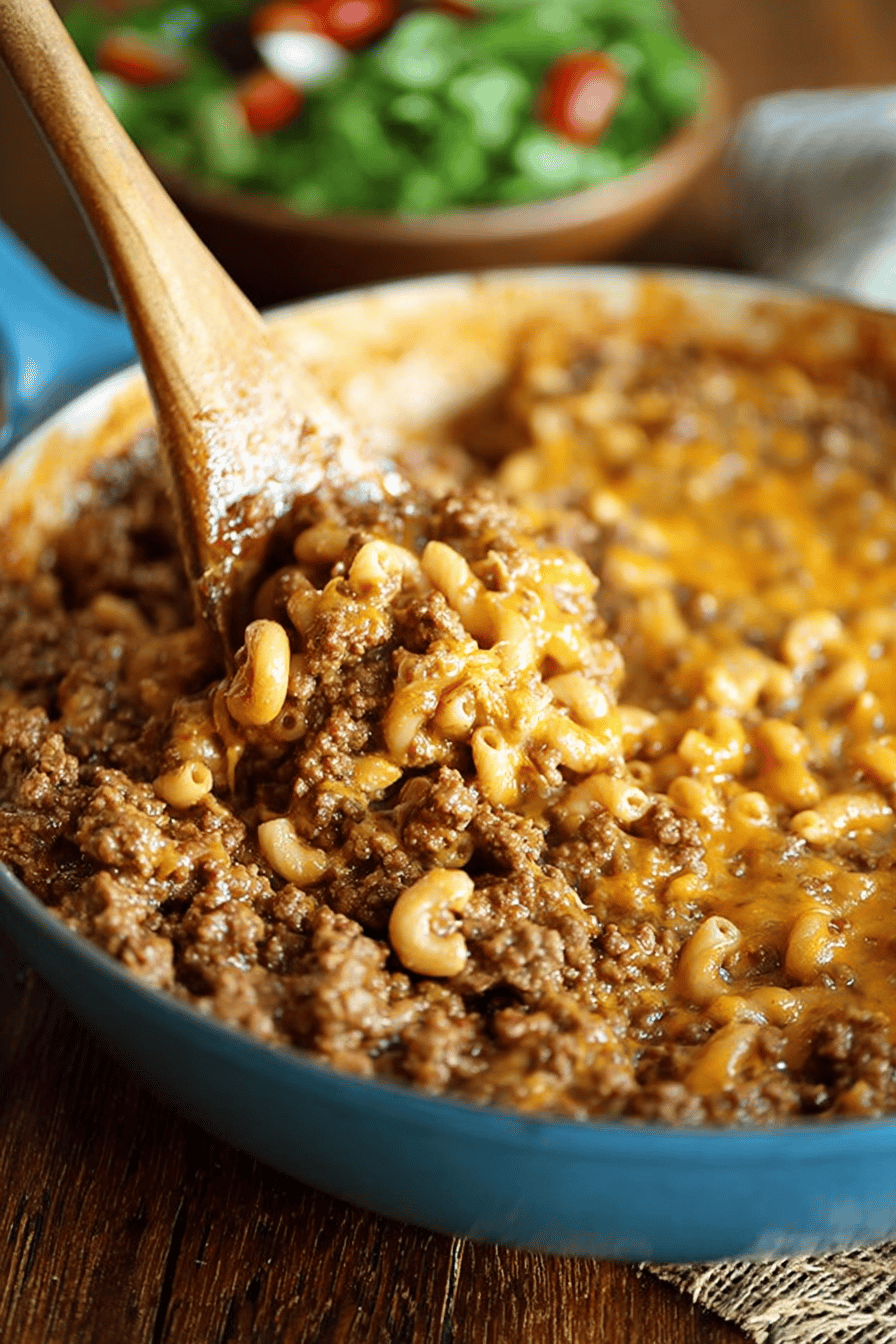 Easy Cheesy Hamburger Skillet Dinner