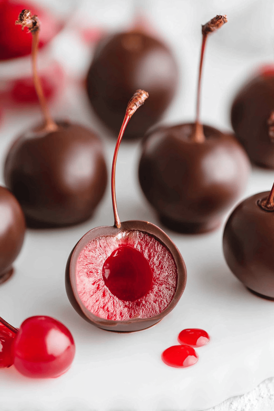 Easy Homemade Chocolate Cordial Cherries