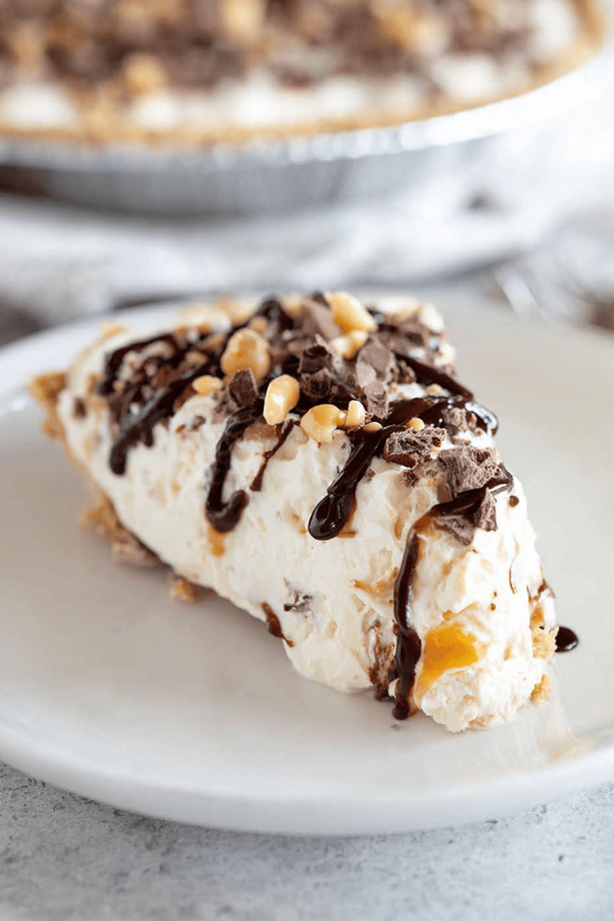Easy No-Bake Vanilla Ice Cream Toffee Pie