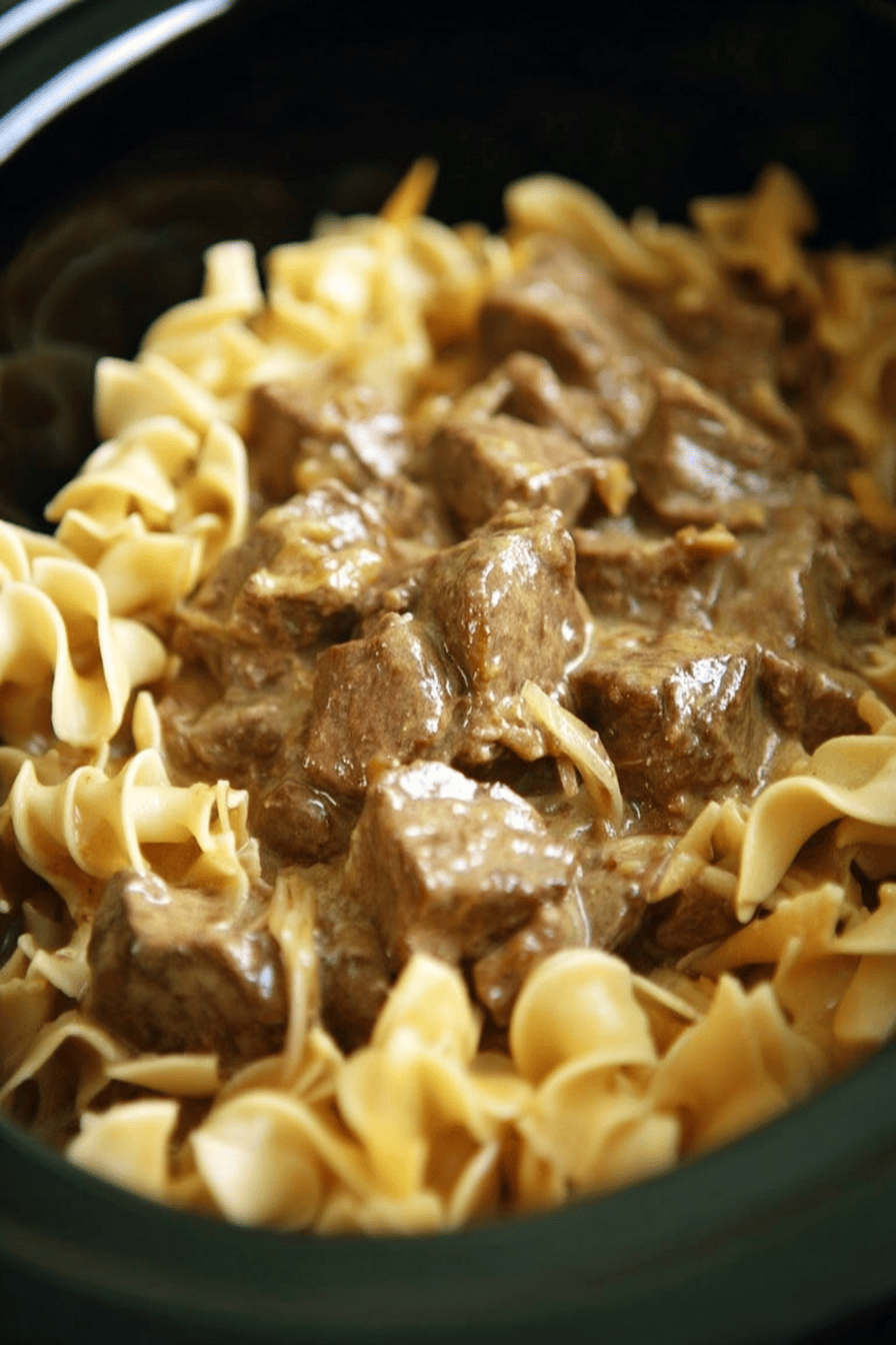 Easy Slow Cooker Beef Stroganoff Comfort Meal