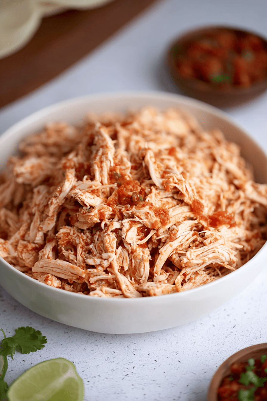 Easy Slow Cooker Salsa Chicken