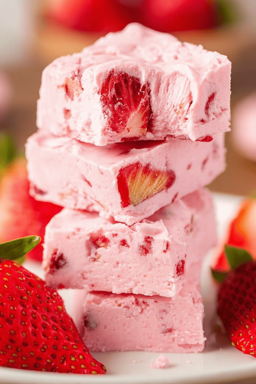 Easy Strawberry Fudge in Three Ingredients