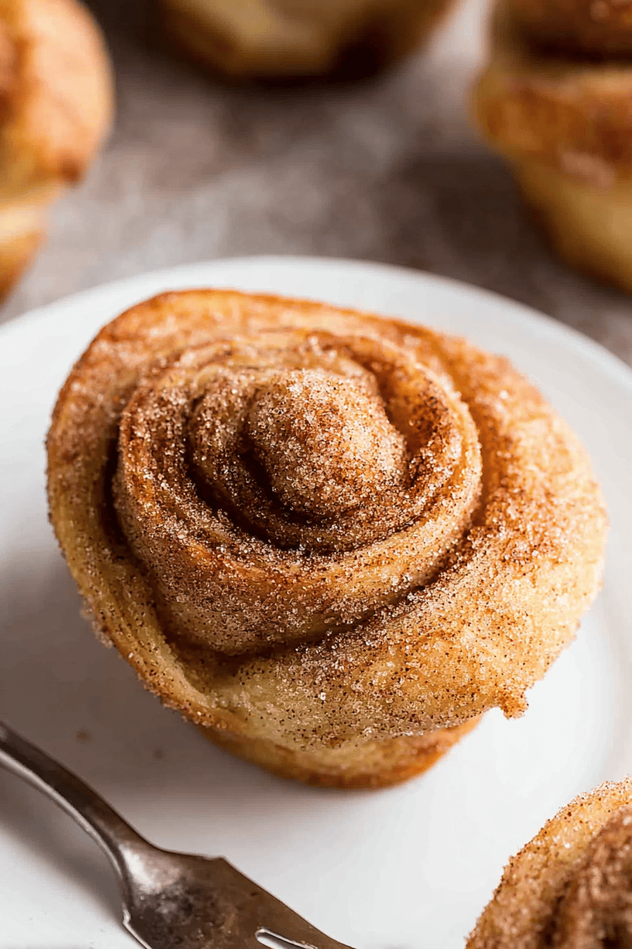 Flaky Buttery Cinnamon Sugar Cruffins