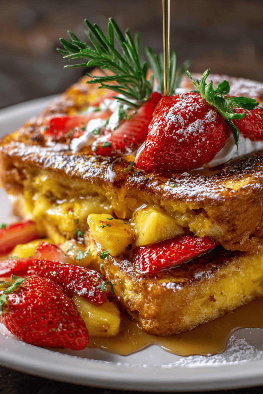 Hawaiian Roll French Toast Brunch Delight