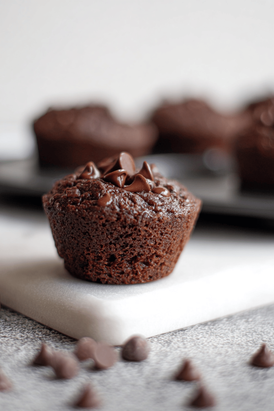 Healthy Double Chocolate Zucchini Breakfast Muffins