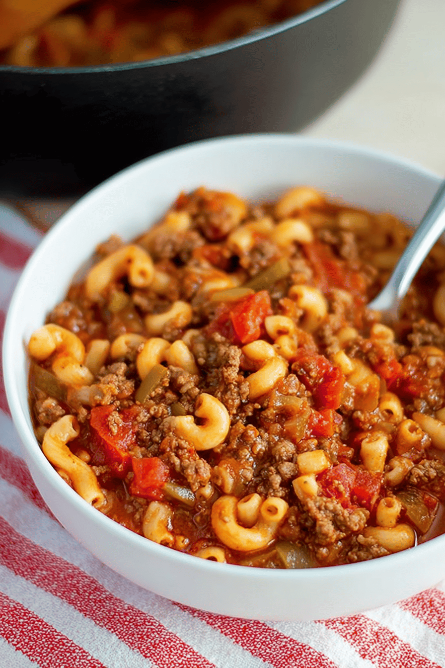 Hearty Homemade American Goulash Dinner