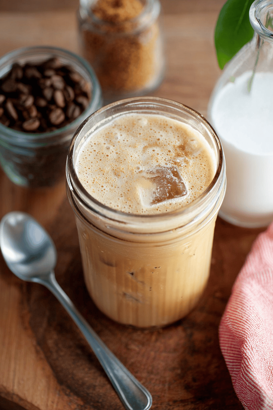 Homemade Iced Brown Sugar Oat Milk Espresso