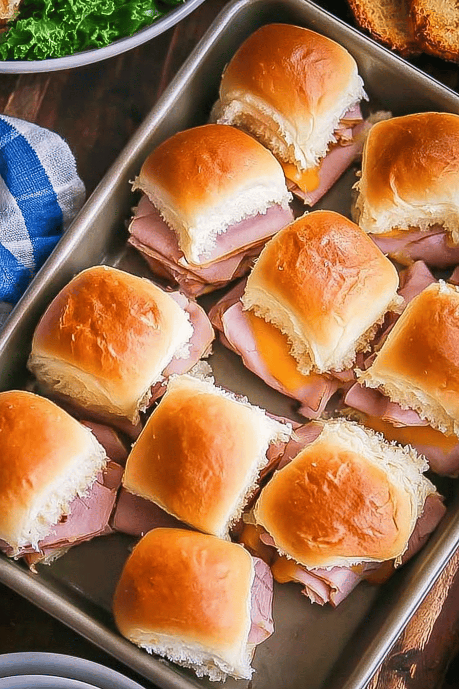 Hot Ham and Cheese Party Sliders