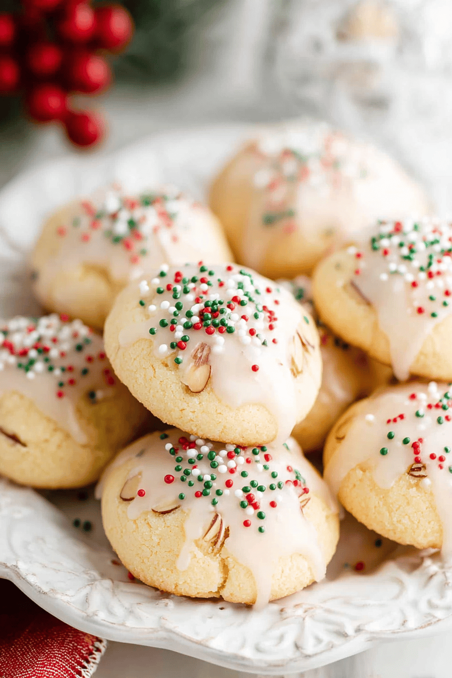Italian Vanilla Almond Christmas Cookie Delights
