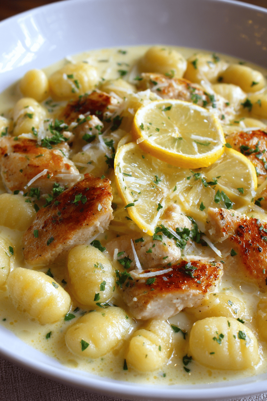 Lemon Chicken Gnocchi with Tangy Easy Flavors