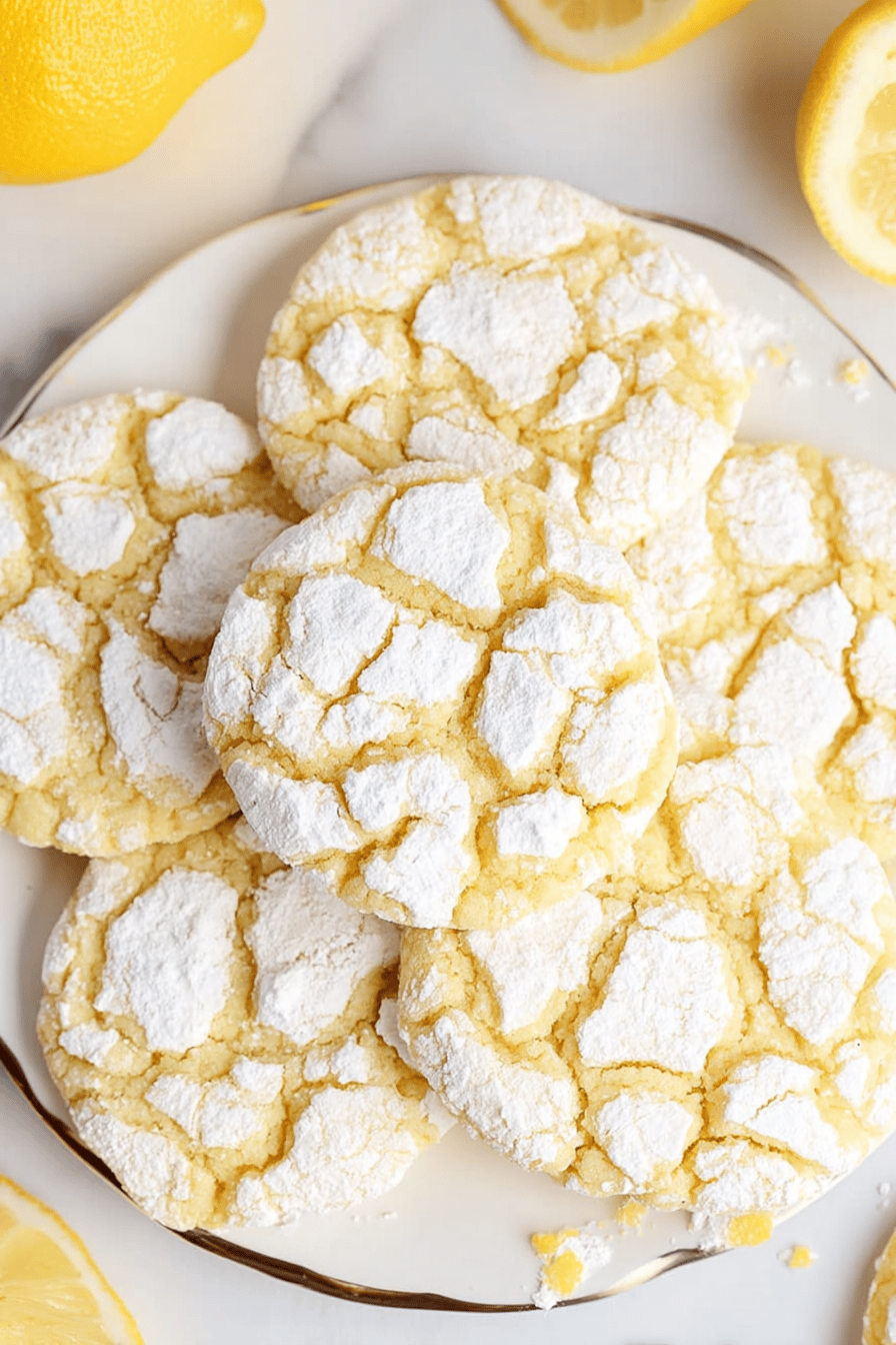 Lemon Crinkle Cookies Sweet Buttery Cracked Delight