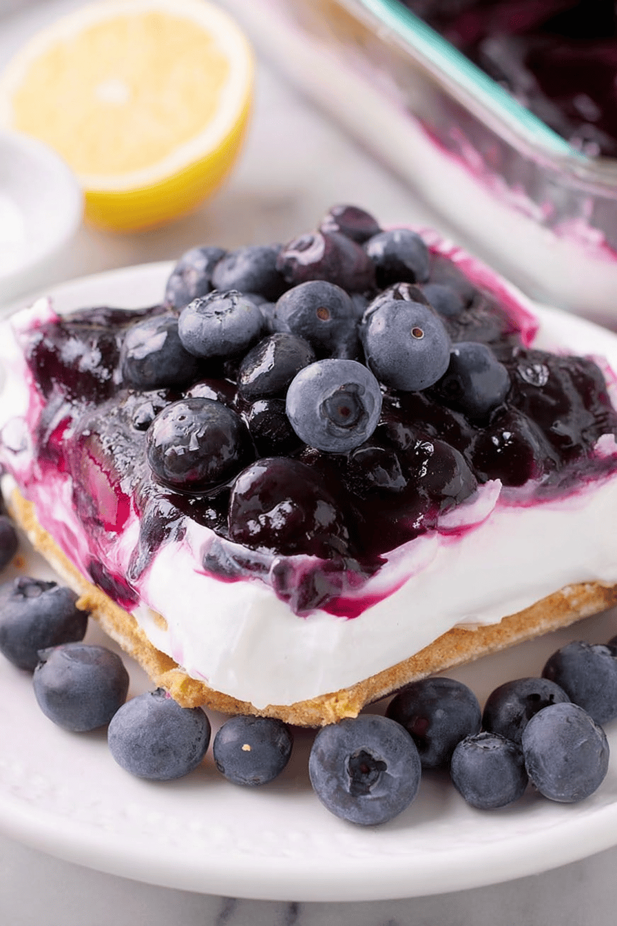 Lemony Blueberry No-Bake Delight