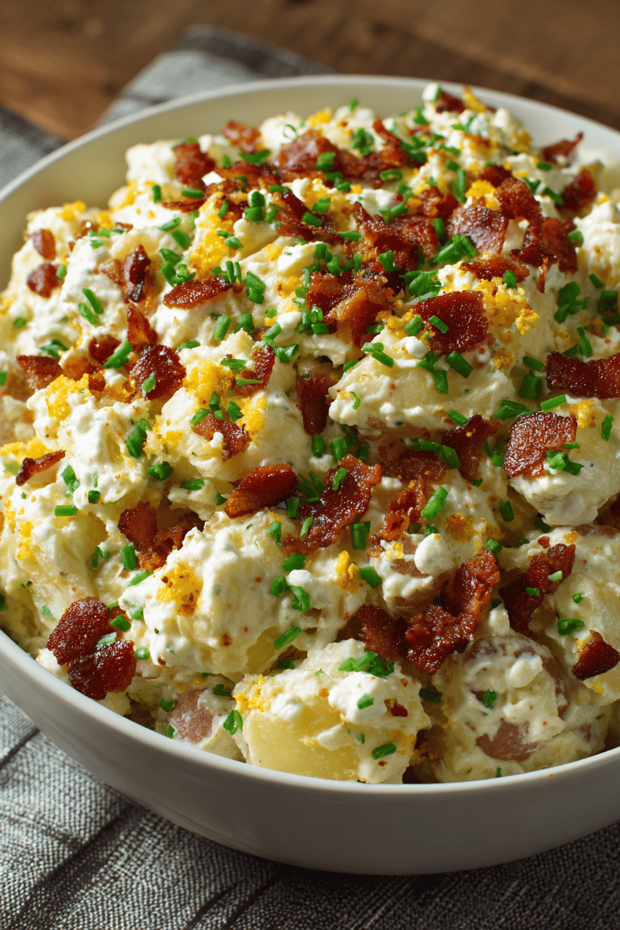 Loaded Baked Potato Salad for BBQs