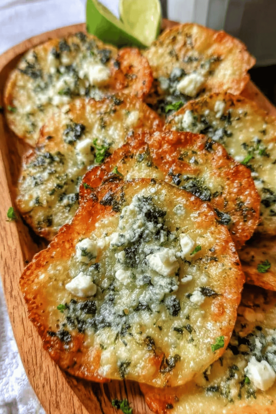 Mediterranean Spinach Feta Crisps Easy Appetizer