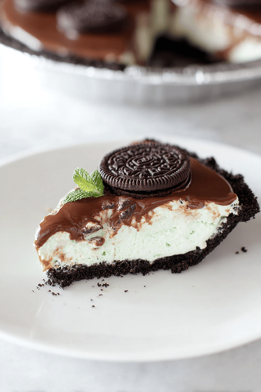 Mint Chocolate Ice Cream Grasshopper Pie