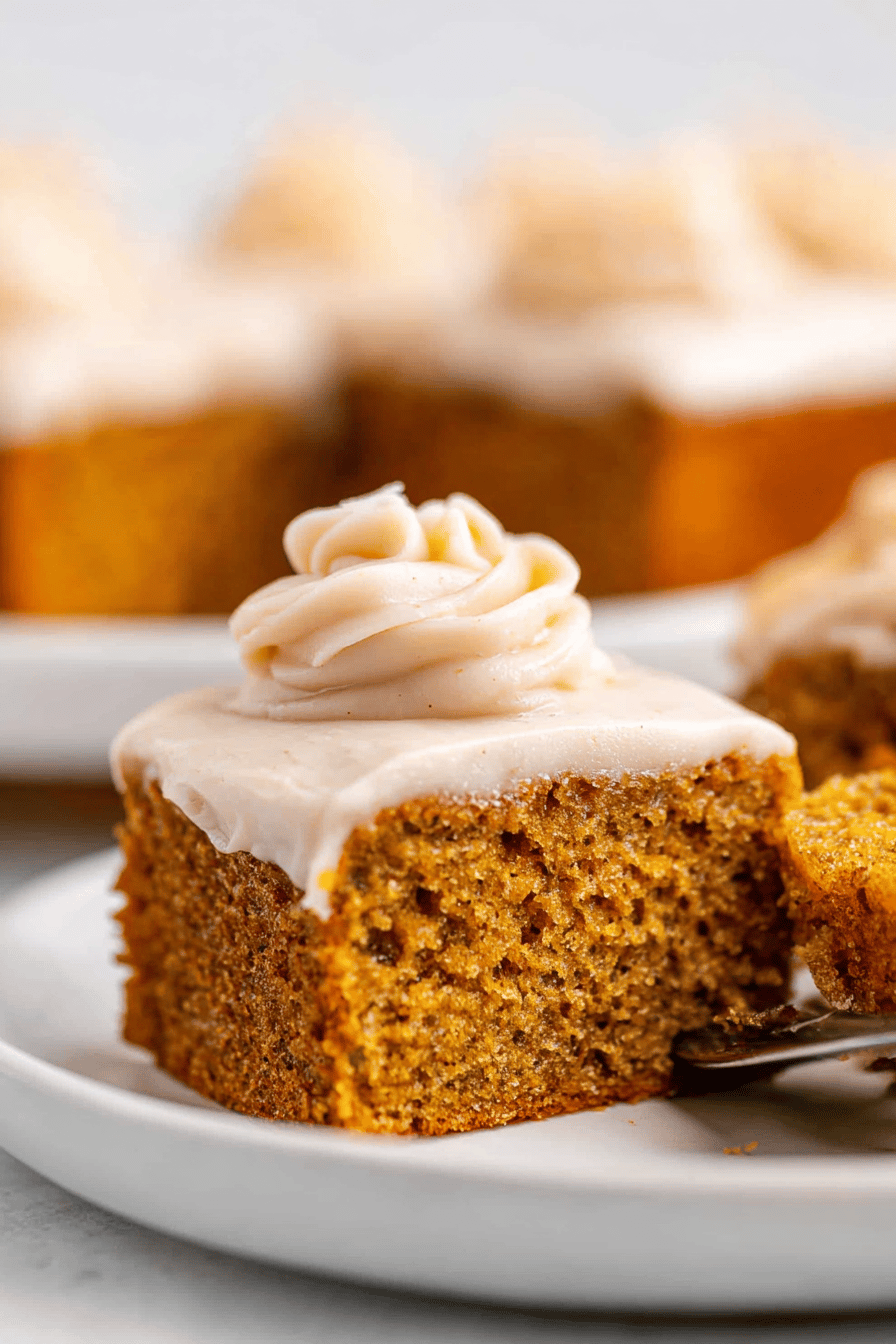 Moist Spiced Pumpkin Cake with Cream Cheese Frosting