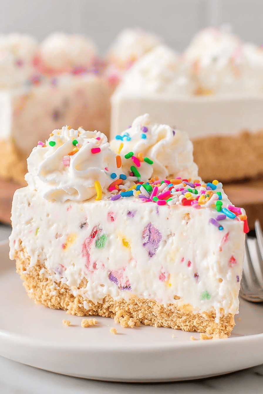 No-Bake Funfetti Cheesecake Delight