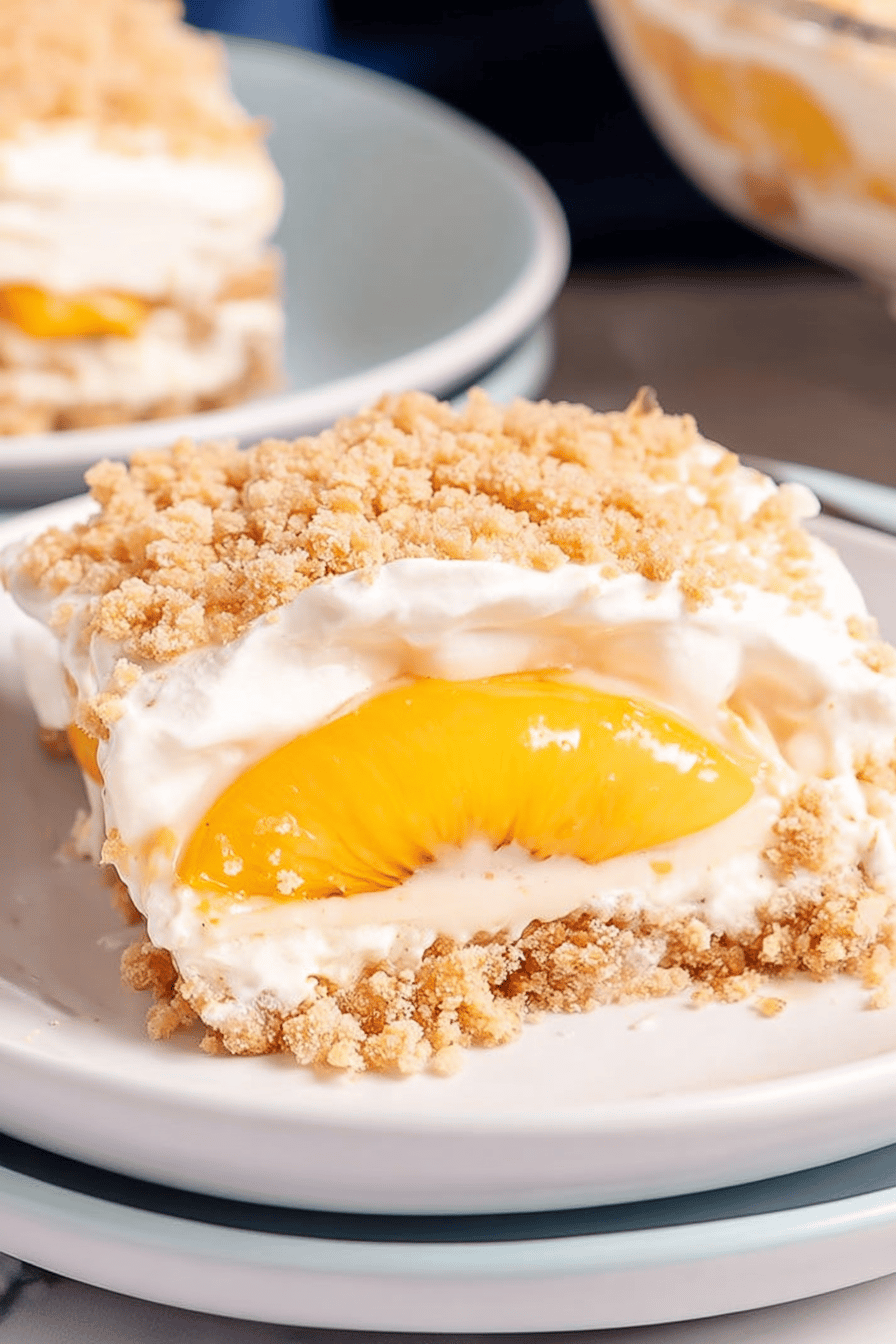 No-Bake Peach Yum Yum Delight