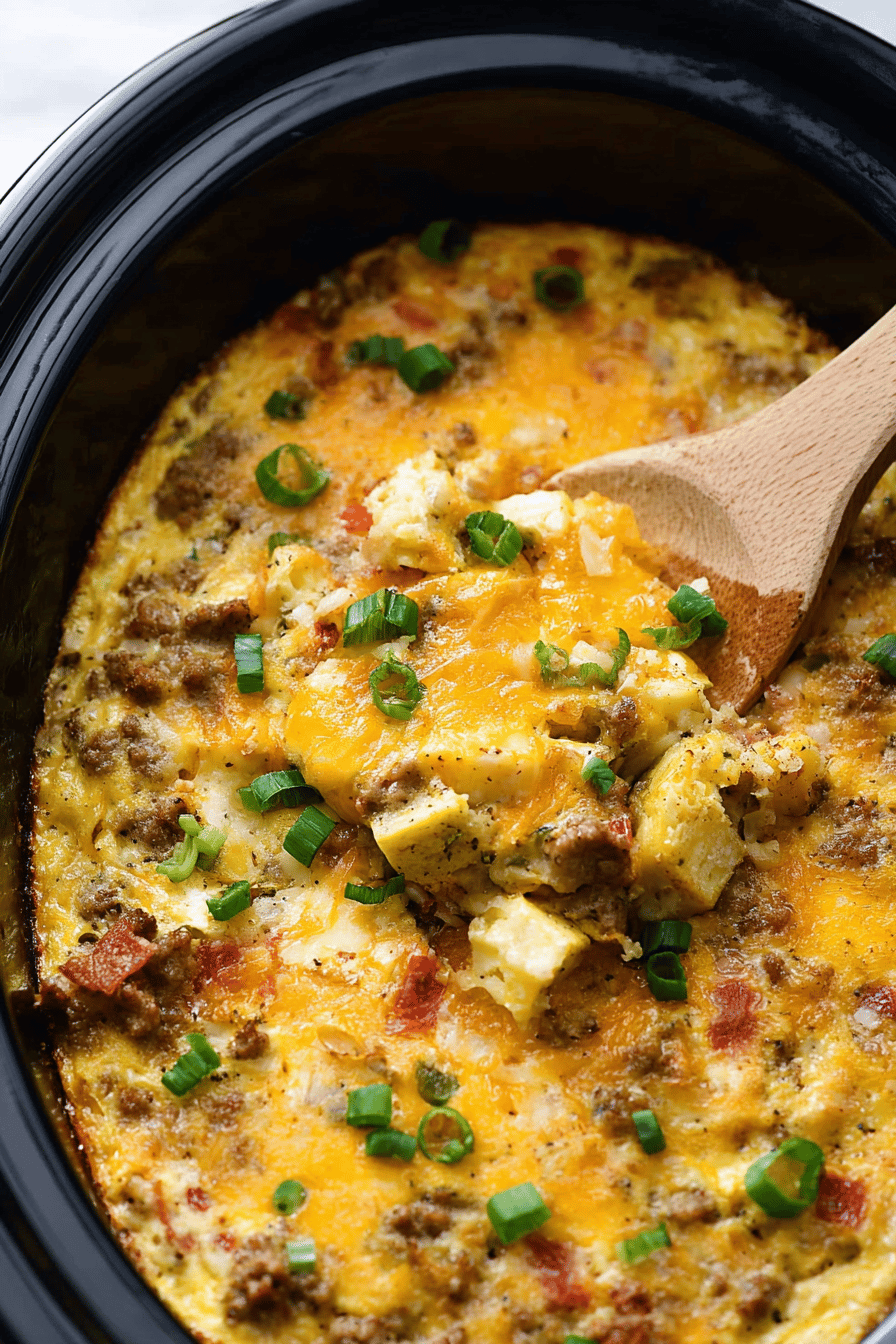 Overnight Sausage Hash Brown Breakfast Casserole